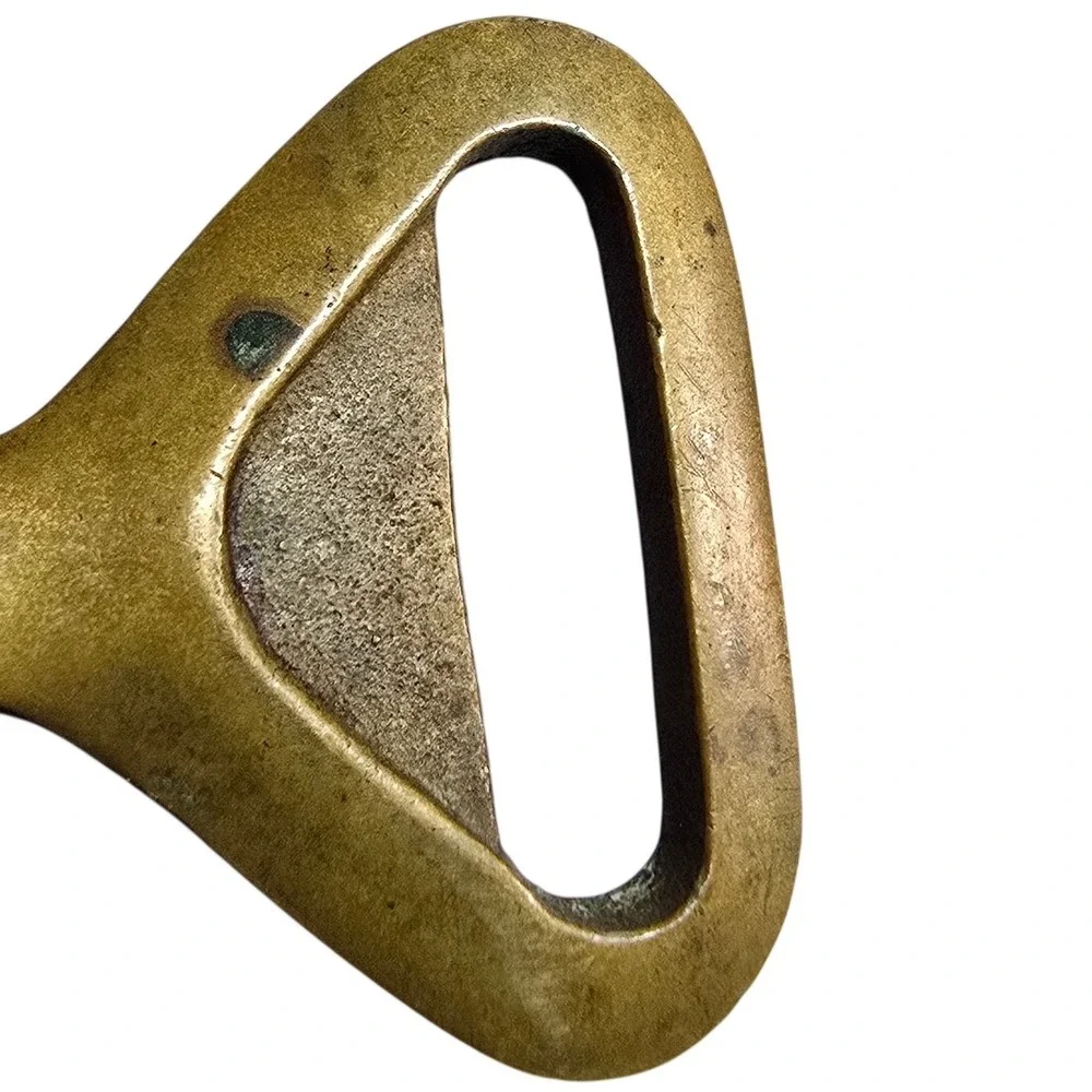 Vintage Solid Brass Bottle Opener Mid-Century Modern Heavy Duty Barware 5.5 Inch